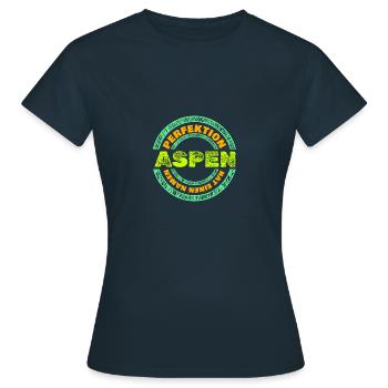 Perfektion für Aspen Aspen Perfekt - Frauen T-Shirt - Navy - Vorne - AI Model Female 172 dark (172cm)