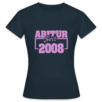 Jahr 2008 - Frauen T-Shirt - Navy - Vorne - AI Model Female 172 dark (172cm)