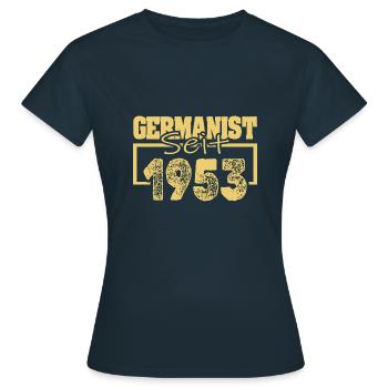 Studium 1953 - Frauen T-Shirt - Navy - Vorne - AI Model Female 172 dark (172cm)