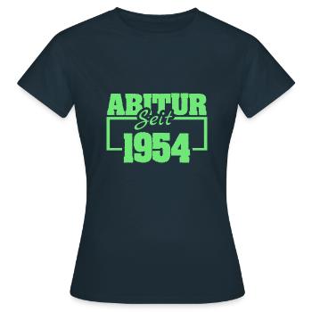 High school graduate 1954 - Women's T-Shirt - navy - Front - AI Model Female 172 dark (172cm)