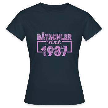 1987 - T-shirt Femme - marine - Devant - AI Model Female 172 dark (172cm)