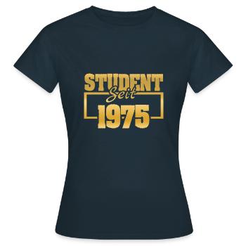 since 1975 - Women's T-Shirt - navy - Front - AI Model Female 172 dark (172cm)