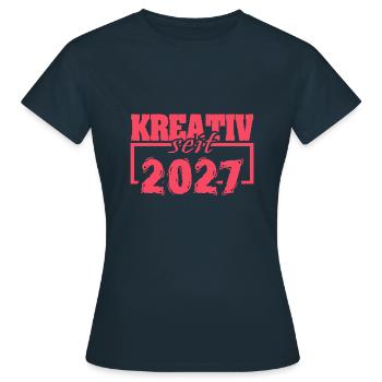 Award 2027 - Women's T-Shirt - navy - Front - AI Model Female 172 dark (172cm)