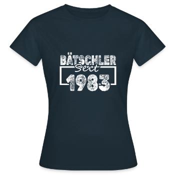 Single, 1983 - T-shirt Femme - marine - Devant - AI Model Female 172 dark (172cm)