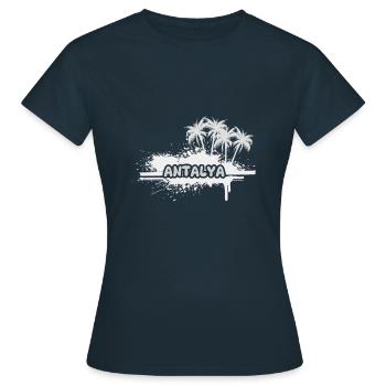 Antalya - Frauen T-Shirt - Navy - Vorne - AI Model Female 172 dark (172cm)