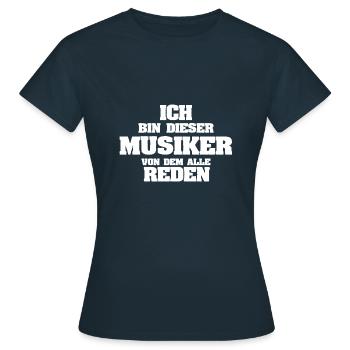 Musicien - T-shirt Femme - marine - Devant - AI Model Female 172 dark (172cm)