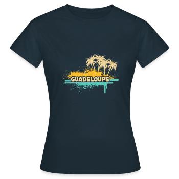 Guadeloupe - Frauen T-Shirt - Navy - Vorne - AI Model Female 172 dark (172cm)