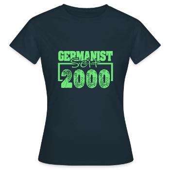 Studies 2000 - Women's T-Shirt - navy - Front - AI Model Female 172 dark (172cm)
