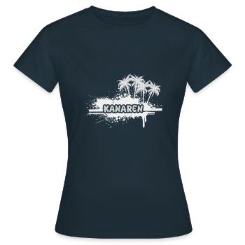 Les îles Canaries en vacances - T-shirt Femme - marine - Devant - AI Model Female 172 dark (172cm)