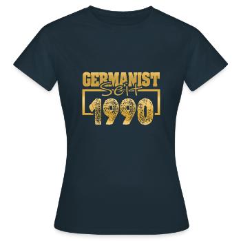 Studies 1990 - Women's T-Shirt - navy - Front - AI Model Female 172 dark (172cm)