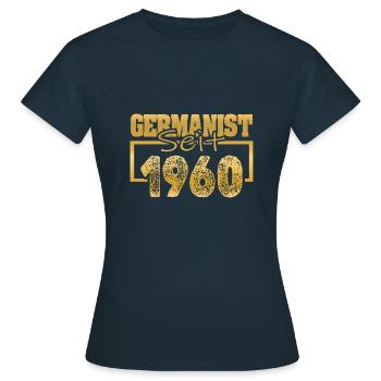 1960 - Women's T-Shirt - navy - Front - AI Model Female 172 dark (172cm)
