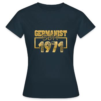 Uni 1971 - Frauen T-Shirt - Navy - Vorne - AI Model Female 172 dark (172cm)