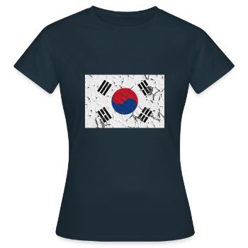 Corée du Sud - T-shirt Femme - marine - Devant - AI Model Female 172 dark (172cm)