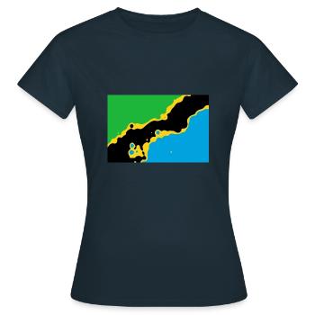 Tanzanie - T-shirt Femme - marine - Devant - AI Model Female 172 dark (172cm)