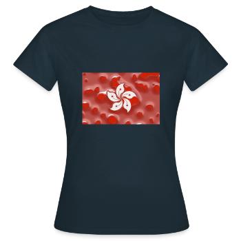 Hongkong - Frauen T-Shirt - Navy - Vorne - AI Model Female 172 dark (172cm)
