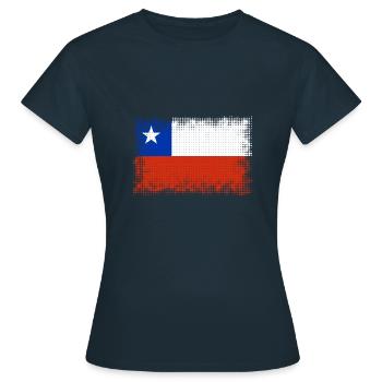 Chile - Frauen T-Shirt - Navy - Vorne - AI Model Female 172 dark (172cm)