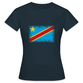 Kongo - Frauen T-Shirt - Navy - Vorne - AI Model Female 172 dark (172cm)