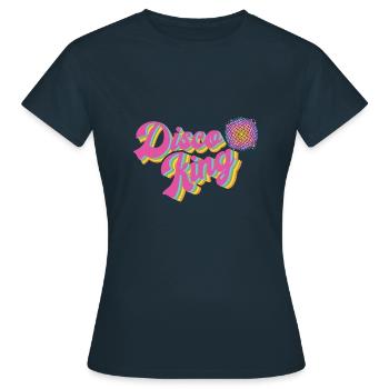 Disco Ball Club Lifes Retro Vintage Groovy Party - T-shirt Femme - marine - Devant - AI Model Female 172 dark (172cm)