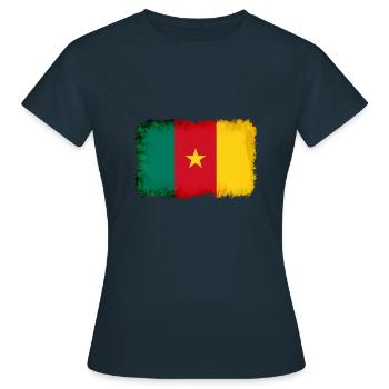 Cameroun - T-shirt Femme - marine - Devant - AI Model Female 172 dark (172cm)