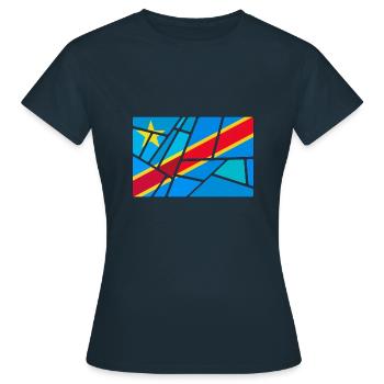 Kongo - Frauen T-Shirt - Navy - Vorne - AI Model Female 172 dark (172cm)