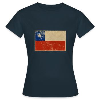 Flagge Chile - Frauen T-Shirt - Navy - Vorne - AI Model Female 172 dark (172cm)