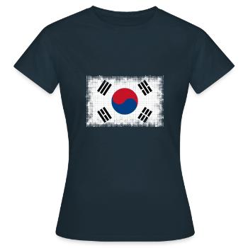 Corée du Sud - T-shirt Femme - marine - Devant - AI Model Female 172 dark (172cm)