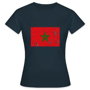 Geschenk für Marokko - Frauen T-Shirt - Navy - Vorne - AI Model Female 172 dark (172cm)