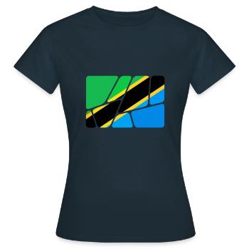 Tansania Tansania - Frauen T-Shirt - Navy - Vorne - AI Model Female 172 dark (172cm)