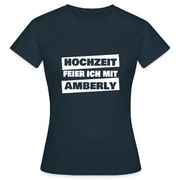 Ambré - T-shirt Femme - marine - Devant - AI Model Female 172 dark (172cm)