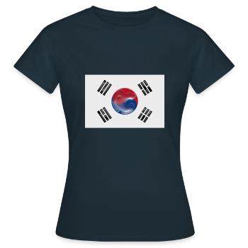 Corée du Sud - T-shirt Femme - marine - Devant - AI Model Female 172 dark (172cm)
