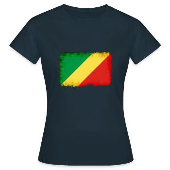 Republik Kongo - Frauen T-Shirt - Navy - Vorne - AI Model Female 172 dark (172cm)