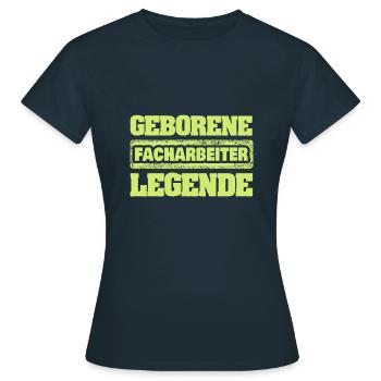 Occupation: Skilled worker - Women's T-Shirt - navy - Front - AI Model Female 172 dark (172cm)