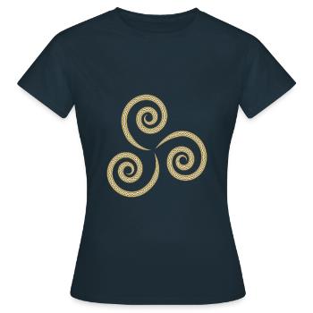 celtic symbol - Women's T-Shirt - navy - Front - AI Model Female 172 dark (172cm)