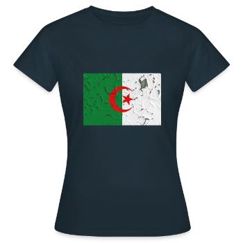 Algerien - Frauen T-Shirt - Navy - Vorne - AI Model Female 172 dark (172cm)