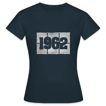 Born in 1962 - Women's T-Shirt - navy - Front - AI Model Female 172 dark (172cm)