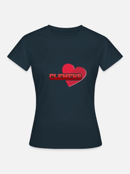 Herz Clemens - Frauen T-Shirt - Navy