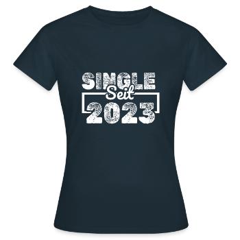 Single 2023 - Frauen T-Shirt - Navy - Vorne - AI Model Female 172 dark (172cm)
