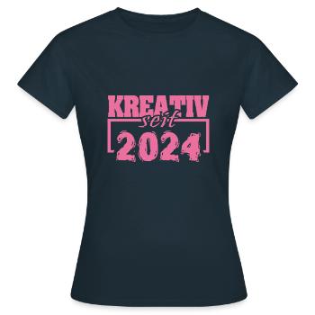 Malerei 2024 - Frauen T-Shirt - Navy - Vorne - AI Model Female 172 dark (172cm)