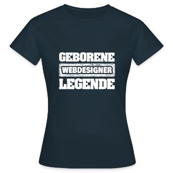 Le métier de concepteur de sites web - T-shirt Femme - marine - Devant - AI Model Female 172 dark (172cm)