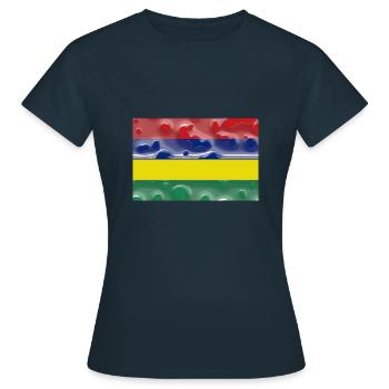 Mauritius - Frauen T-Shirt - Navy - Vorne - AI Model Female 172 dark (172cm)