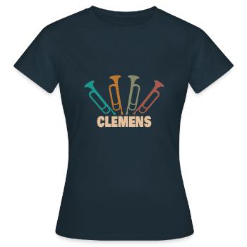 Tube Clemens - Frauen T-Shirt - Navy - Vorne - AI Model Female 172 dark (172cm)