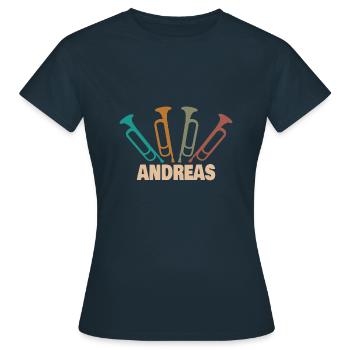 Tube Andreas - Frauen T-Shirt - Navy - Vorne - AI Model Female 172 dark (172cm)