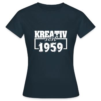 Schauspielerin 1959 - Frauen T-Shirt - Navy - Vorne - AI Model Female 172 dark (172cm)