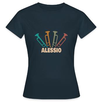 Tube Alessio - Frauen T-Shirt - Navy - Vorne - AI Model Female 172 dark (172cm)
