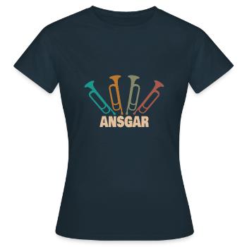 Tube Ansgar - Frauen T-Shirt - Navy - Vorne - AI Model Female 172 dark (172cm)