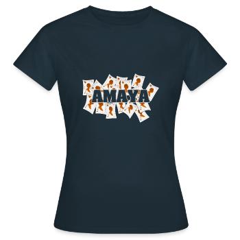 Vegas Amaya - T-shirt Femme - marine - Devant - AI Model Female 172 dark (172cm)