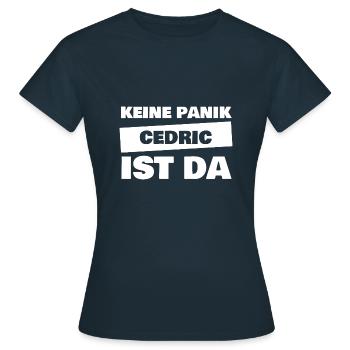 Vorname Cedric - Frauen T-Shirt - Navy - Vorne - AI Model Female 172 dark (172cm)