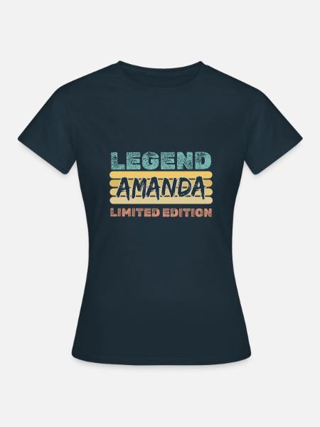 Vorname Amanda - Frauen T-Shirt - Navy
