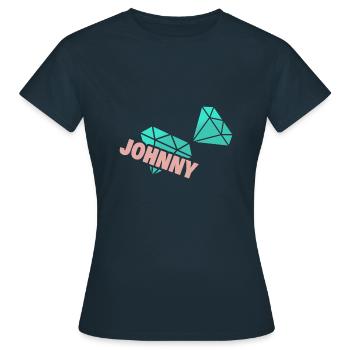 Papa Johnny - T-shirt Femme - marine - Devant - AI Model Female 172 dark (172cm)