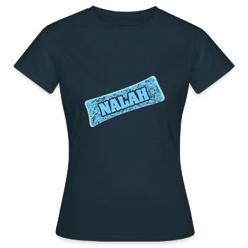 Naissance pour Nalah Nom Né - T-shirt Femme - marine - Devant - AI Model Female 172 dark (172cm)